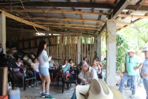Candidata del PVEM a la alcaldía de Zongolica llega a la comunidad de Tecoxco, Ixpaluca y Laguna Ixpaluca