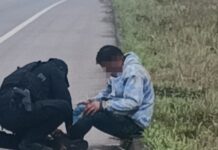 Los abandonan amarrados sobre la autopista Córdoba-Veracruz